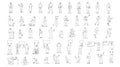 Set of people in doodle style. Vector illustration