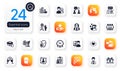 Set of People flat icons. Consulting business, Teamwork and Friendship elements for web application. For design. Vector