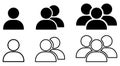 Set of people icon. Design for web, logo, app, UI Royalty Free Stock Photo