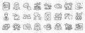 Set of People icons, such as Businessman, Approved group, Dislike. Vector