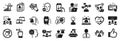 Set of People icons, such as Conversation messages, Engineering team, Uv protection. Vector