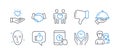 Set of People icons, such as Dislike hand, Hold heart, Like. Vector