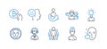 Set of People icons, such as Doctor, Face detect, Group. Vector