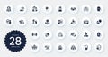 Set of People icons, such as Fair trade, Face attention and Delegate work flat icons. For website design. Vector