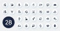 Set of People icons, such as Freezing, Leadership and Search employee flat icons. For website design. Vector