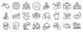 Set of People icons, such as Global business, Drag drop, Farsightedness. Vector