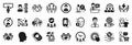 Set of People icons, such as Opinion, Reception desk, Teamwork. Vector