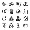 Set of People icons, such as Pay money, Time management, Employees teamwork symbols. Vector