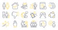 Set of People icons, such as Payment method, Verification person, Teamwork symbols. Vector