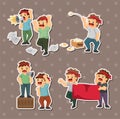 Set of people protest stickers Royalty Free Stock Photo