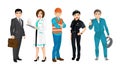 Set of people related to the different professions Royalty Free Stock Photo