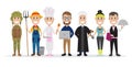 Set of people related to the different professions Royalty Free Stock Photo