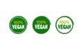 100 percent vegan logo label isolated on white background. Vector Royalty Free Stock Photo