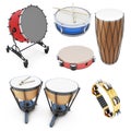 Set of percussion instruments