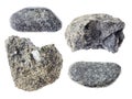 Set of peridotite stones with phlogopite mica Royalty Free Stock Photo