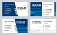 Set of personalized business cards. Road construction theme. Elements of corporate identity Royalty Free Stock Photo