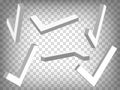 Set of perspective projections 3d check mark model icons on transparent background.  3d check mark.  3d icon illustration with dif Royalty Free Stock Photo