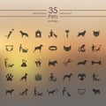 Set of pets icons