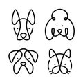 Set of pets. Vector shape