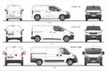 Set of Peugeot Van and Minivans 2018-present Royalty Free Stock Photo