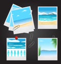 Set photo frames with beaches Royalty Free Stock Photo