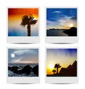 Set photo frames with beaches Royalty Free Stock Photo