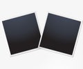Vector two Photo frames mockup design. White border on a white background Royalty Free Stock Photo