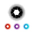 Set of Photography Aperture Logos Royalty Free Stock Photo