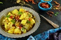 Aloo Masala or Potato Masala - a traditional Indian dish Royalty Free Stock Photo