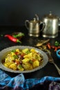 Aloo Masala or Potato Masala - a traditional Indian dish Royalty Free Stock Photo