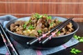 Beef Stir Fry with Rice Royalty Free Stock Photo