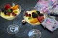 Low-Carb, Sugar-Free Keto Diet Vanilla Pudding with Berries