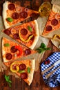 Classic Diablo Pizza with Hot Peppers and Pepperoni - a delicious lunch or dinner idea