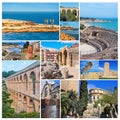 Set of photos - Tarragona landmarks, Spain Royalty Free Stock Photo