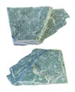 Set of phyllite stones cutout on white Royalty Free Stock Photo