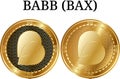 Set of physical golden coin BABB BAX