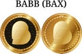 Set of physical golden coin BABB BAX