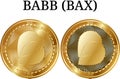 Set of physical golden coin BABB BAX