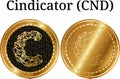 Set of physical golden coin Cindicator CND