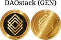 Set of physical golden coin DAOstack GEN
