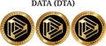 Set of physical golden coin DATA DTA