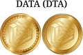 Set of physical golden coin DATA DTA