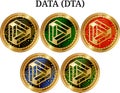 Set of physical golden coin DATA DTA