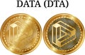 Set of physical golden coin DATA DTA