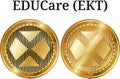 Set of physical golden coin EDUCare EKT