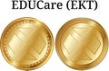 Set of physical golden coin EDUCare EKT