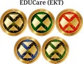 Set of physical golden coin EDUCare EKT