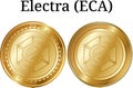 Set of physical golden coin Electra (ECA)
