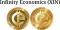 Set of physical golden coin Infinity Economics (XIN)