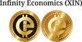 Set of physical golden coin Infinity Economics XIN